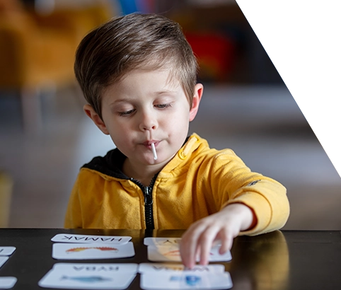 Therapist with a child performing ACT therapy